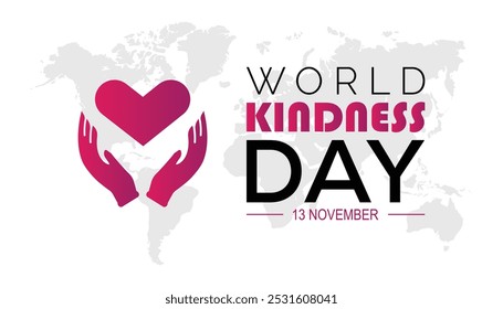 World Kindness Day is observed every year on November. Holidays Awareness concept. background, placard, banner template Vector illustration design.