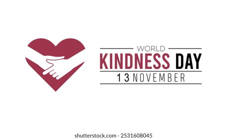 World Kindness Day is observed every year on November. Holidays Awareness concept. background, placard, banner template Vector illustration design.