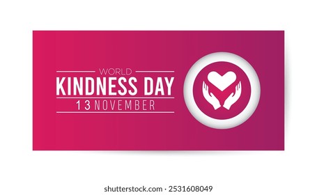 World Kindness Day is observed every year on November. Holidays Awareness concept. background, placard, banner template Vector illustration design.