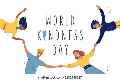 World Kindness Day People Holding Hands Stock Vector (Royalty Free ...