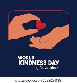 World kindness day post template  editable eps file 