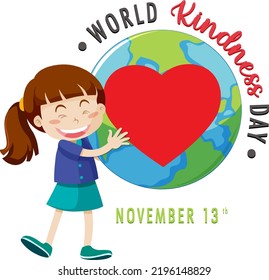 World Kindness Day Poster Design illustration