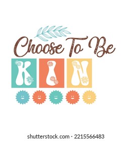 World Kindness Day Typography Design For Groovy design And SVG Design