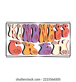 World Kindness Day Typography Design For Groovy design And SVG Design