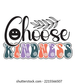 World Kindness Day Typography Design For Groovy design And SVG Design