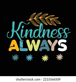 World Kindness Day Typography Design For Groovy design And SVG Design