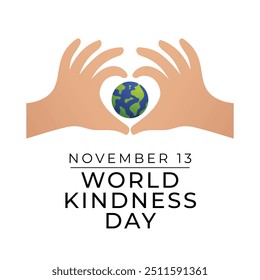 World Kindness Day vector design template good for celebration usage. World Kindness Day design. flat design. eps 10.