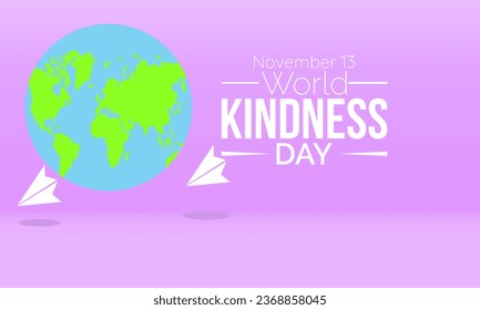 World Kindness Day Vector Illustration with Hearts and Helping Hands observed on November 13. Vector template for background, banner, card, poster design.