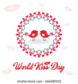 World Kiss Day or International Kissing Day on 6th july vector illustration design. 