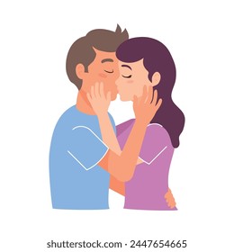 world kiss day isolated design