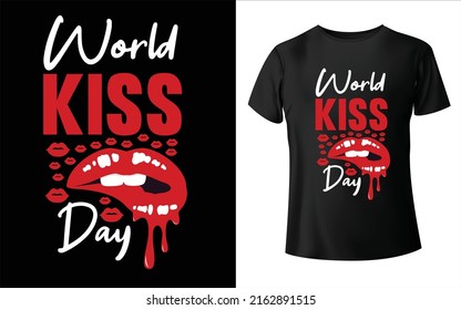 World Kiss Day T-Shirt Design Happy Kiss Day T-Shirt Design kiss Vector t-shirt design