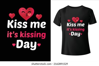 World Kiss Day T-Shirt Design Happy Kiss Day T-Shirt Design kiss Vector t-shirt design