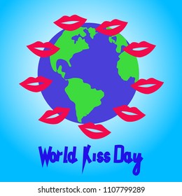 World kiss day vector image
