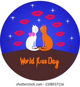 World kiss day vector image