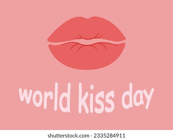 World Kiss Day. Vector poster.