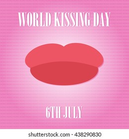 World kissing day vector flat design illustration with seamless pattern xoxo background.