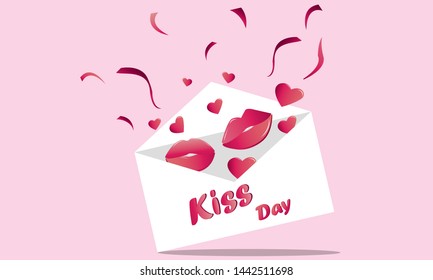 World Kissing Day,Lib Kiss vector