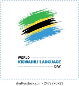 World Kiswahili Language Day. 7 July. Holiday concept. Template for background with banner, poster and card. Vector illustration.