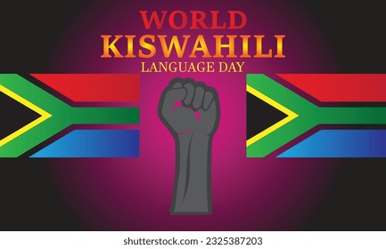 World Kiswahili Language Day Vector Logo, and Background Creative Design