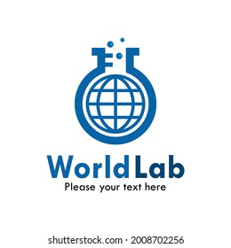 World lab logo template illustration