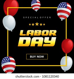 World Labor Day with Black background.