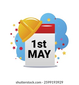 World labor day, vector cartoon frame
