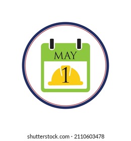 world labour day 1st of May logo vector illustration design template.