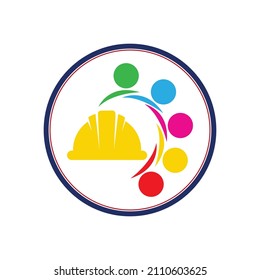 world labour day 1st of May logo vector illustration design template.