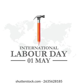 World labour day. Happy labour day vector illustration. International Labour Day, Labor Day. May 1st. Creative Social Media Design Post Vector Illustration Template