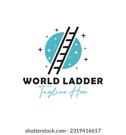 world ladder logo design for your brand