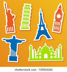 World Landmark Sticker Collection