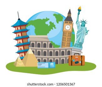 world landmarks icon