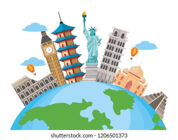 world landmarks icon