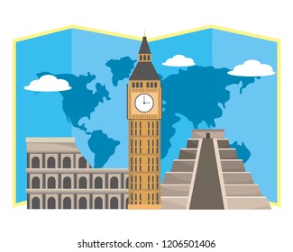 world landmarks icon