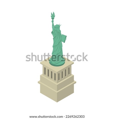 World landmarks isometric composition with isolated image of famous ancient historic building vector illustration