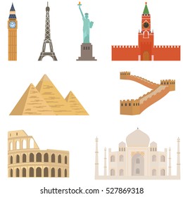 World landmarks set