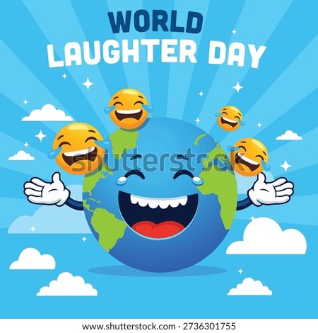 World Laughter Day Cartoon Illustration