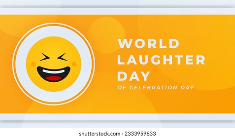 Ilustración de diseño de vectores para celebración del Día Mundial de la Risas para fondo, afiche, cartel, publicidad, tarjeta de saludo