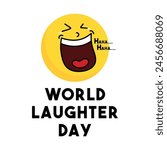 World Laughter Day. First Sunday of May. White background. Flat design vector. Poster, banner, card, background. Eps 10.