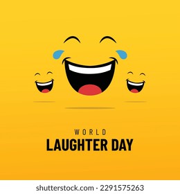 World Laughter Day, world laughter day illustration with emoji expressions.