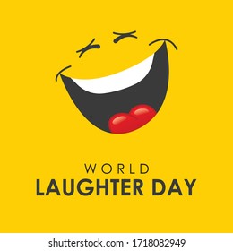 World laughter day with laughing face