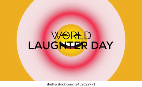 World Laughter Day observed every year in May. Template for background, banner, card, poster with text inscription.