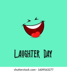 World Laughter day on 03 May vector Design with laugh wallpaper