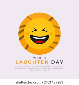World Laughter Day Paper cut style Vector Design Illustration for Background, Poster, Banner, Advertising, Greeting Card