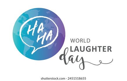 World laughter day - poster, template, vector, stock.