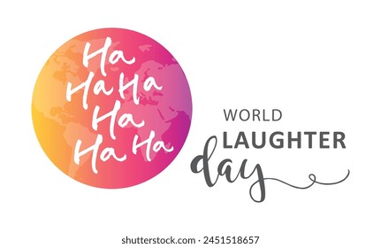 World laughter day - poster, template, vector, stock.