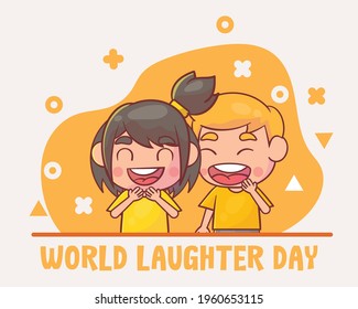 World laughter day Premium Vector
