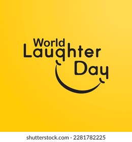 world laughter day typography vector design
