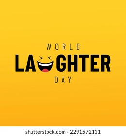World Laughter Day, world laughter day typography vector design.
