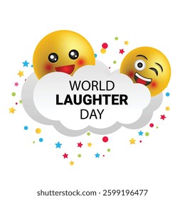 world laughter day vector banner